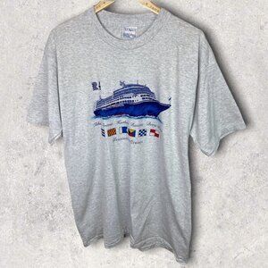 Vintage Single Stitch‎ Tee Size XL Renaissance Cruise Short Sleeve Crew T-Shirt